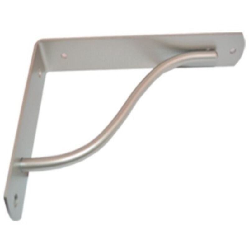 foto del prodotto reggimensola linea curva per arredo casa in zama 12cm colore nickel satinato veca