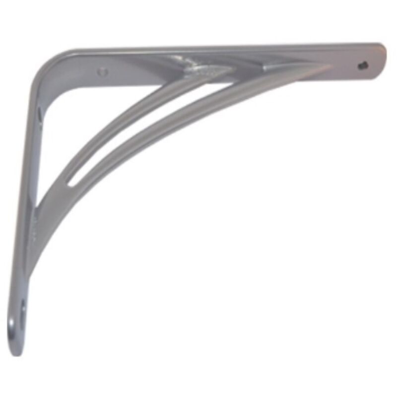 foto del prodotto reggimensola linea liberty perarredo casa in zama 15cm - colore alluminio metallizzato - veca