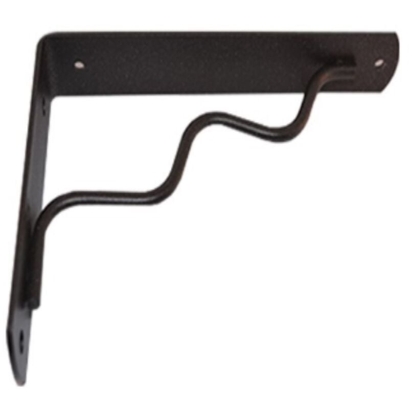 foto del prodotto reggimensola linea onda per arredo casa in zama 18cm colore nero micaceo veca