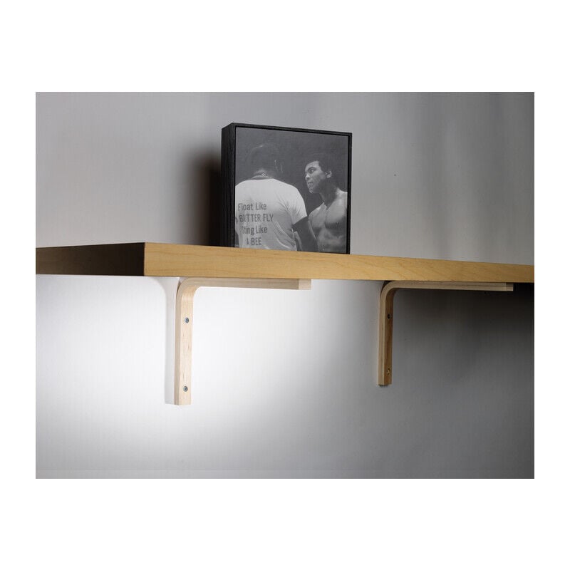 foto del prodotto reggimensola mod.elle legno naturale cm.15. prezzo per 1 pezzo.
