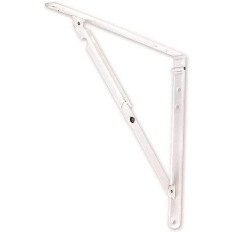 foto del prodotto reggimensola pieghevole 30cm portata massima 25kg in acciaio verniciato colore bianco bolis italia