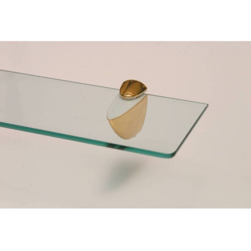 foto del prodotto reggimensola supporti per mensole vetro 9101 10 mm cromo lucido cm 3,2 coppia