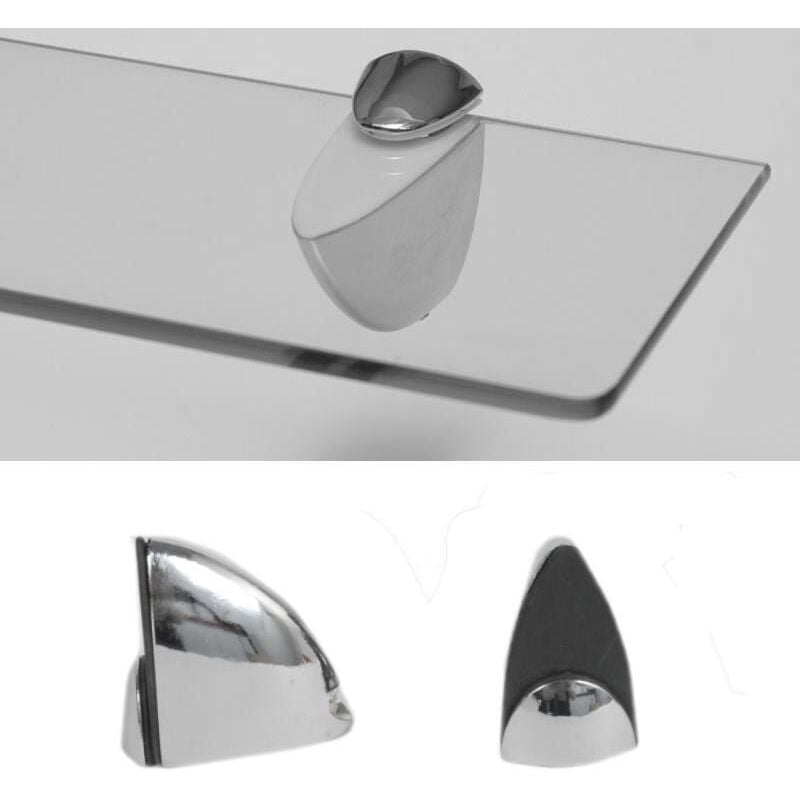 foto del prodotto reggimensola supporti per mensole vetro 9101 15 mm cromo lucido cm 5,5 coppia