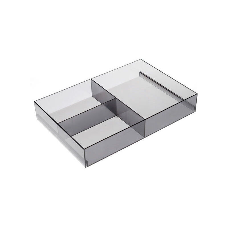 foto del prodotto reggimensola trasparente con supporto elegante effetto alluminio 85x30x52mm - 906 reggimensola