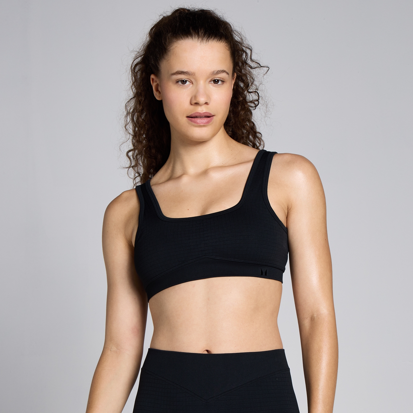 foto del prodotto reggiseno senza cuciture mp lifestyle waffle nero xs