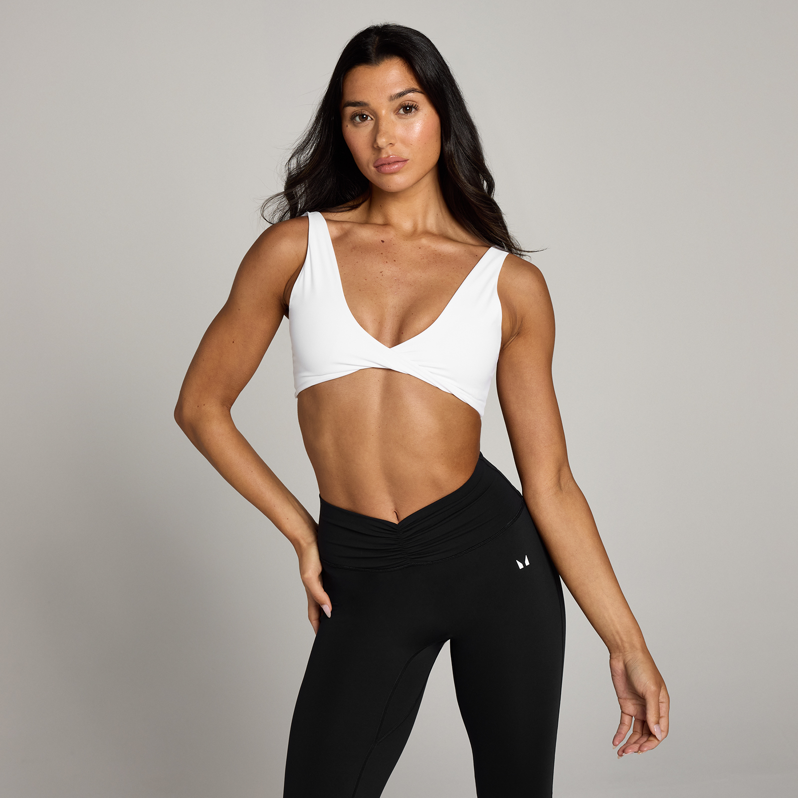 foto del prodotto reggiseno sportivo con incrocio frontale mp tempo bianco xl