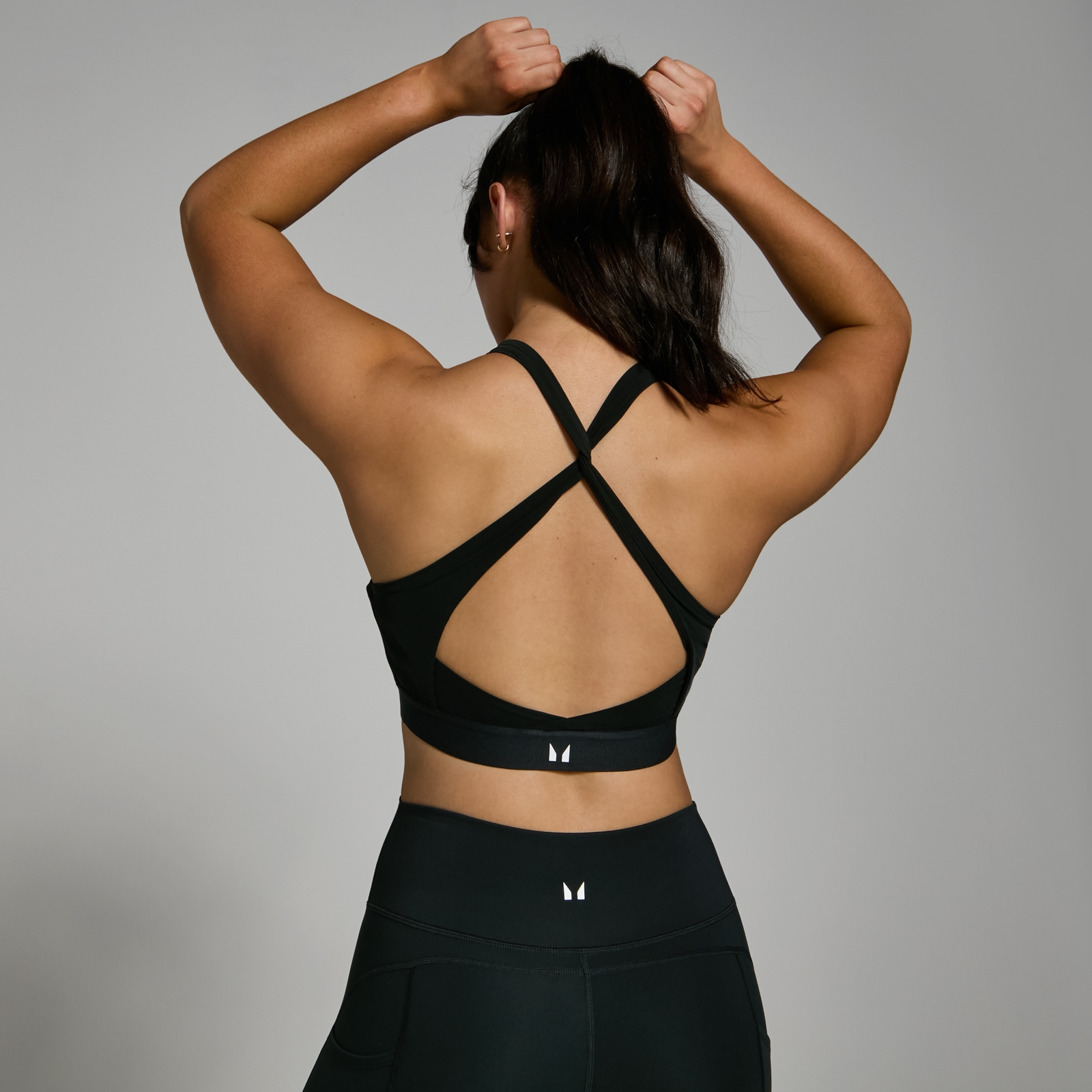 foto del prodotto reggiseno sportivo incrociato mp power nero m