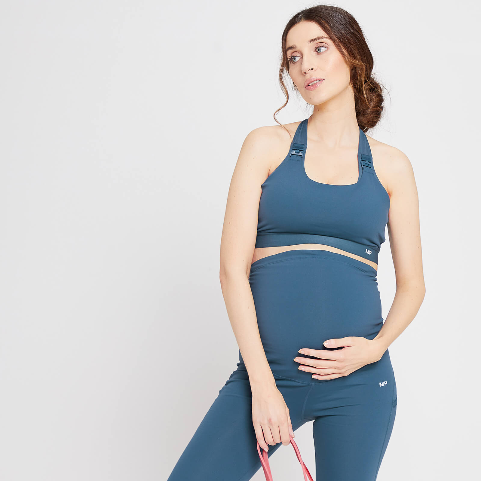 foto del prodotto reggiseno sportivo premaman allattamento mp power azzurro polvere xs