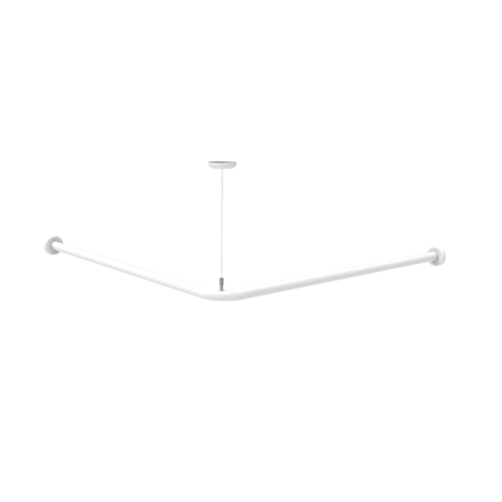 foto del prodotto reggitenda angolare di cm 70x70 con supporto a soffitto