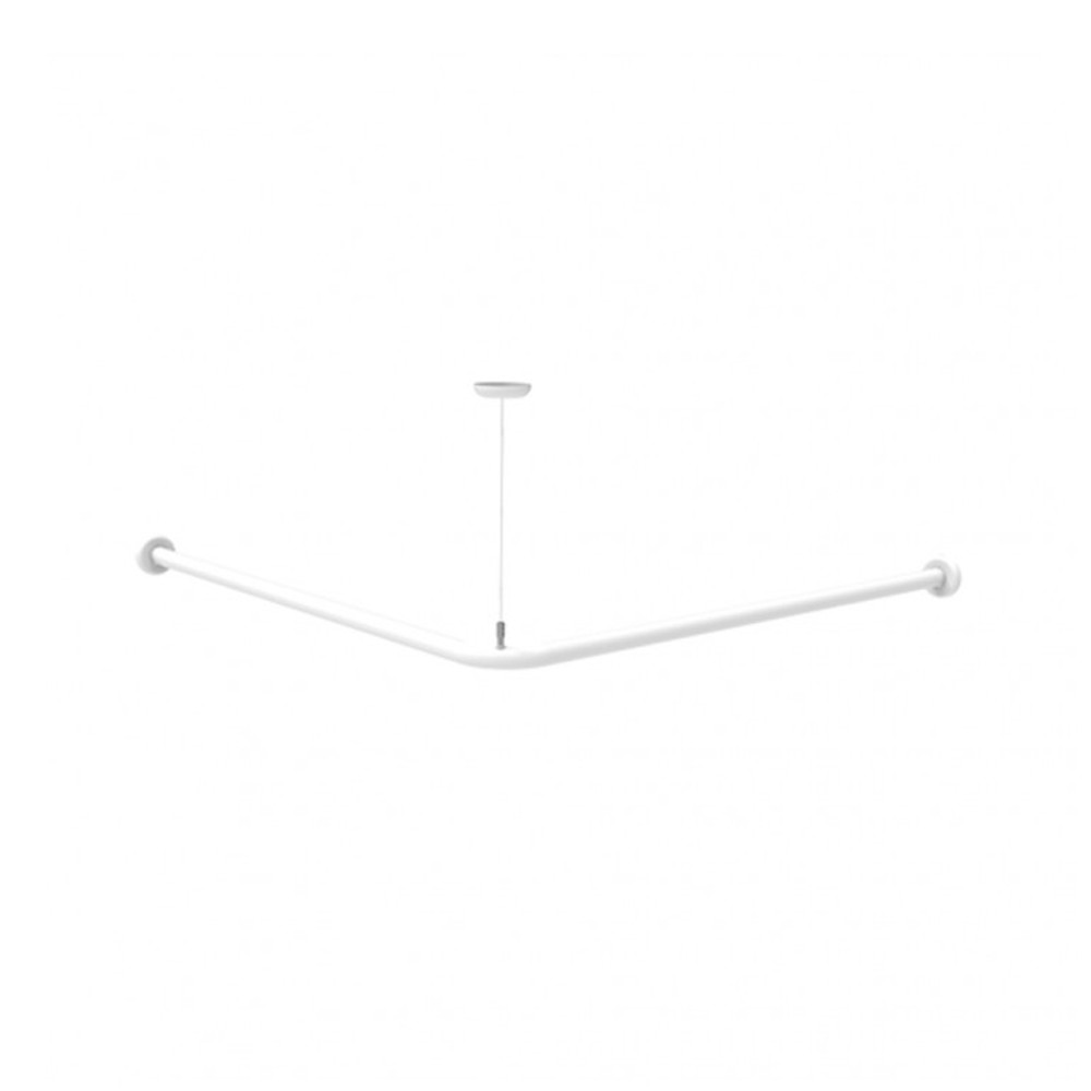 foto del prodotto reggitenda angolare di cm 90x90 con supporto a soffitto