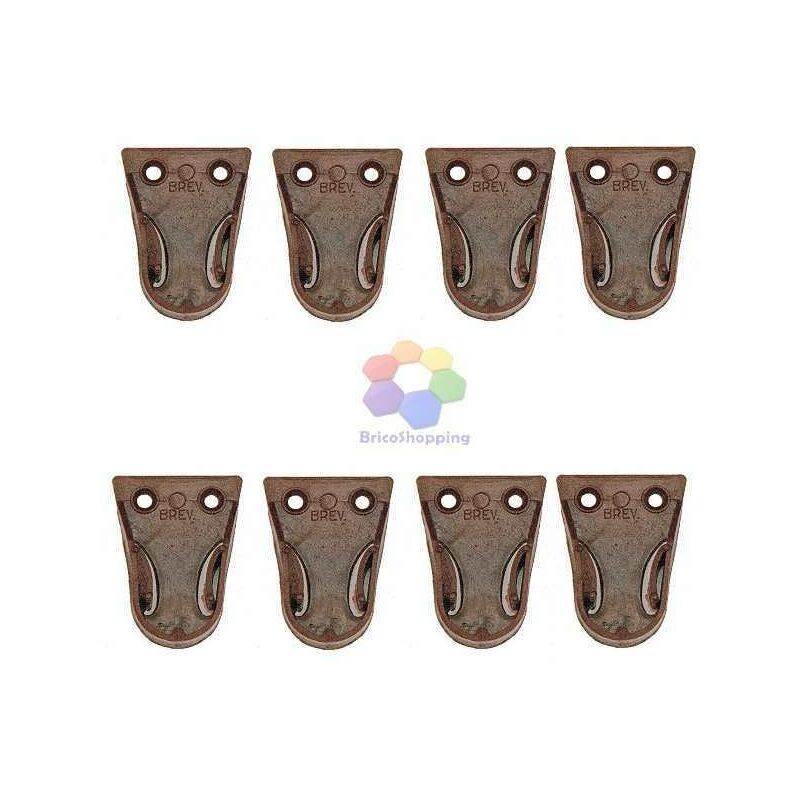 foto del prodotto reggitubo in plastica laterale marrone 8 pz per bastone armadio tubo da 18 mm