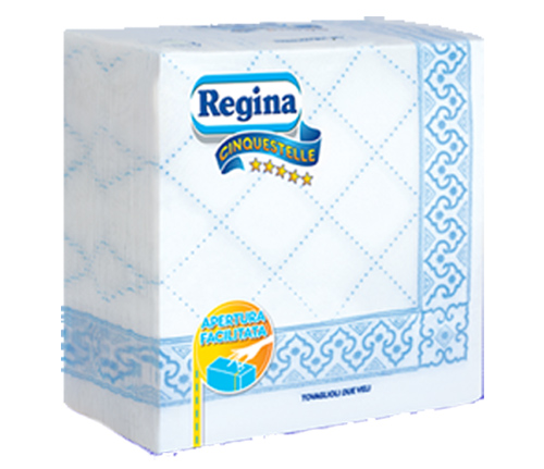 foto del prodotto regina tovaglioli 5 stelle, 38x38, conf. 50 pz