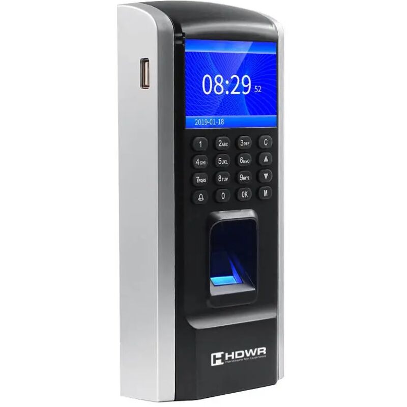 foto del prodotto registratore dell'orario di lavoro dei dipendenti impronte digitali, carte, portachiavi, registri dei dipendenti rfid hdwr ctr12