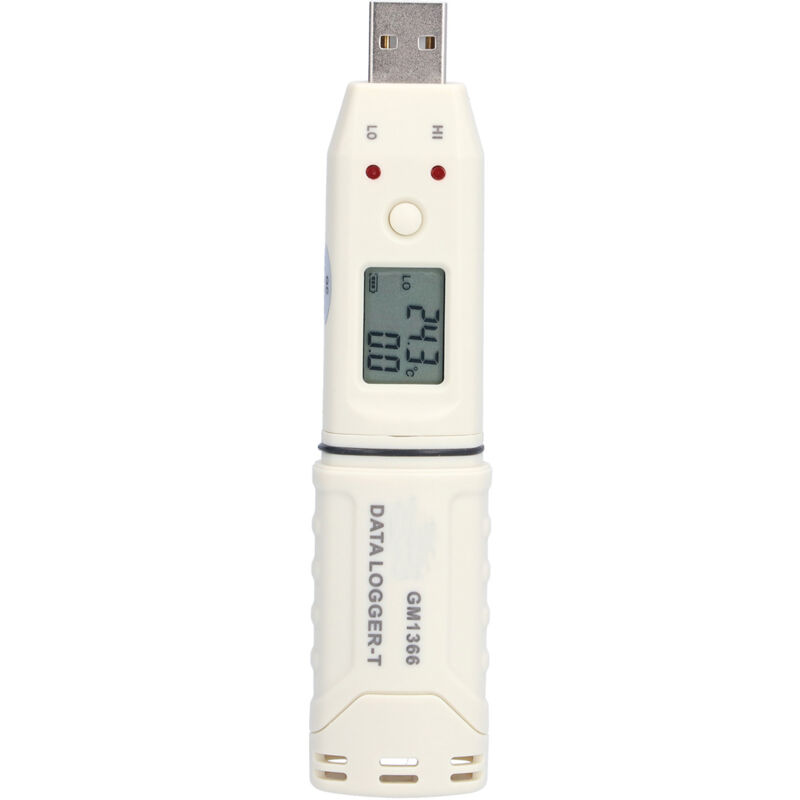 foto del prodotto registratore digitale di temperatura e umidit , usb, led intelligente, registratore di umidit per ambiente interno batteria non inclusa 