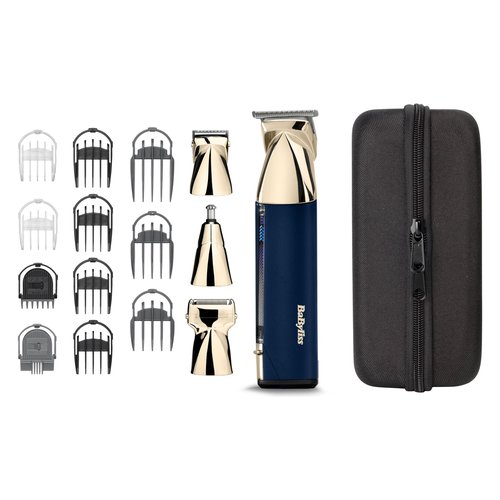 foto del prodotto regolabarba babyliss mt992e metal series 15in1 super x gold e blue