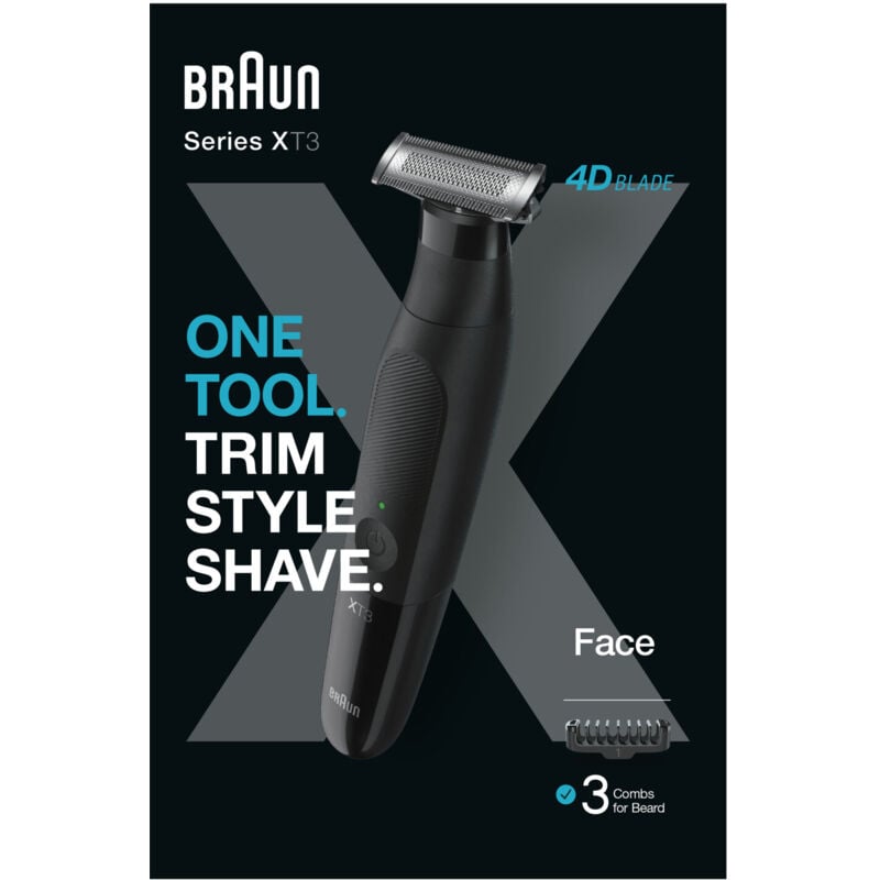 foto del prodotto regolabarba e rasoio elettrico serie xt3100 wet dry ricaricabile