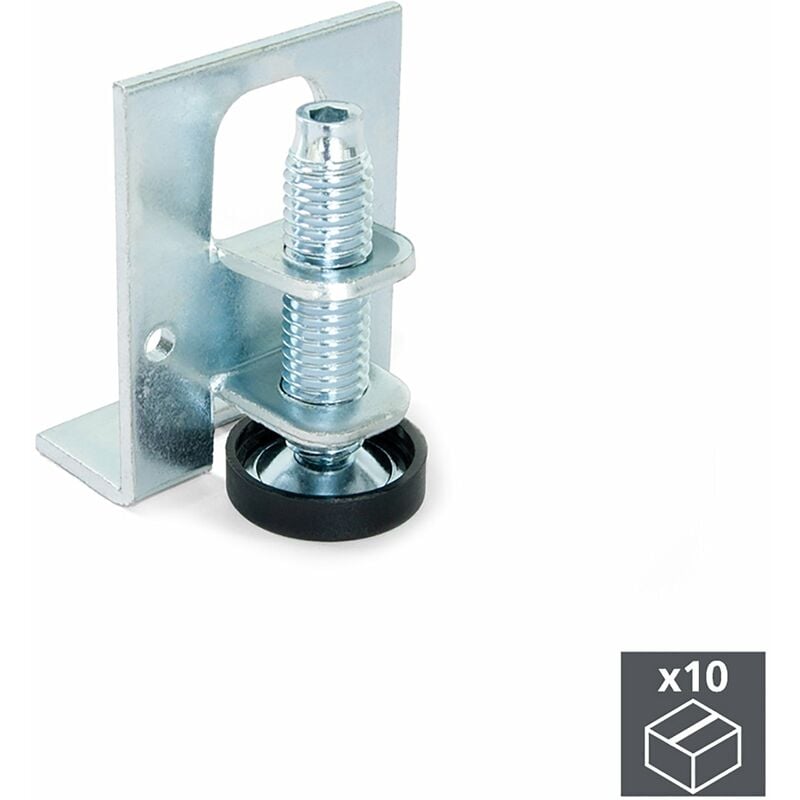 foto del prodotto regolabili per mobile m10 h46 mm acciaio e plastica zincato 10 pezzi emuca