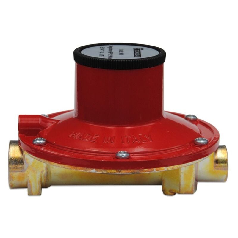 foto del prodotto regolatore bassa pressione - in 1/4 f out 1/2 f - modello con valvola di sicurezza a sfioro incorporata, portata 12 kg/h 00000000900