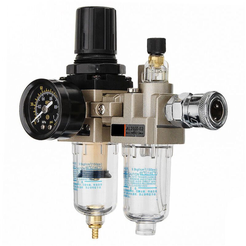 foto del prodotto regolatore del filtro della pressione dell'aria pneumatica manuale da 150 psi separatore dell'olio e dell'acqua del compressore al2000-02 aw2000-02