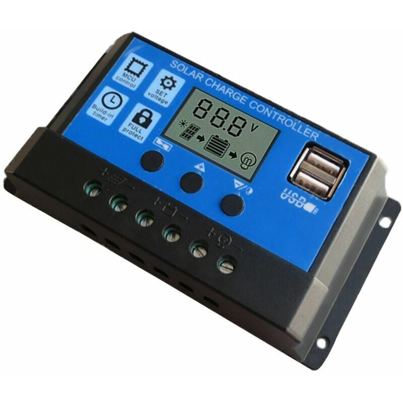 foto del prodotto regolatore del pannello solare 100a regolatore di ricarica solare schermo lcd sistema di ricarica della lampada stradale regolatore pwm gestione