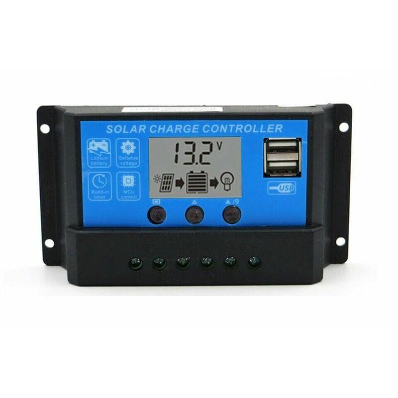 foto del prodotto regolatore di carica 20a per pannello solare 12 24v display lcd usb art.89756