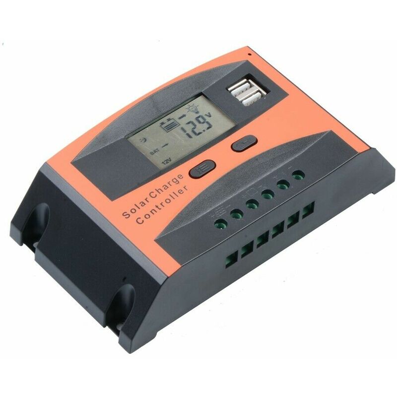 immagine 0 del prodotto regolatore di carica 30a per pannello solare 12 24v display lcd usb art.80692