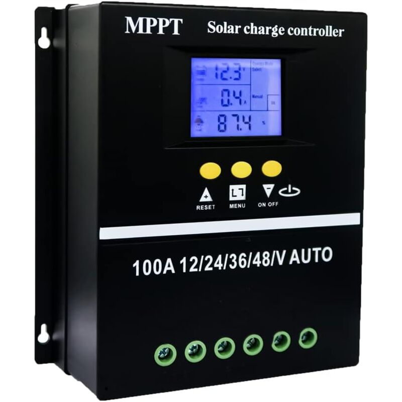 foto del prodotto regolatore di carica solare mppt 100a 12v 24v 36v 48v display lcd regolatore intelligente della batteria max 100v doppio ingresso usb per piombo