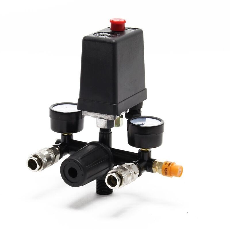 foto del prodotto regolatore di pressione con pressostato per compressore pressostato 2 display
