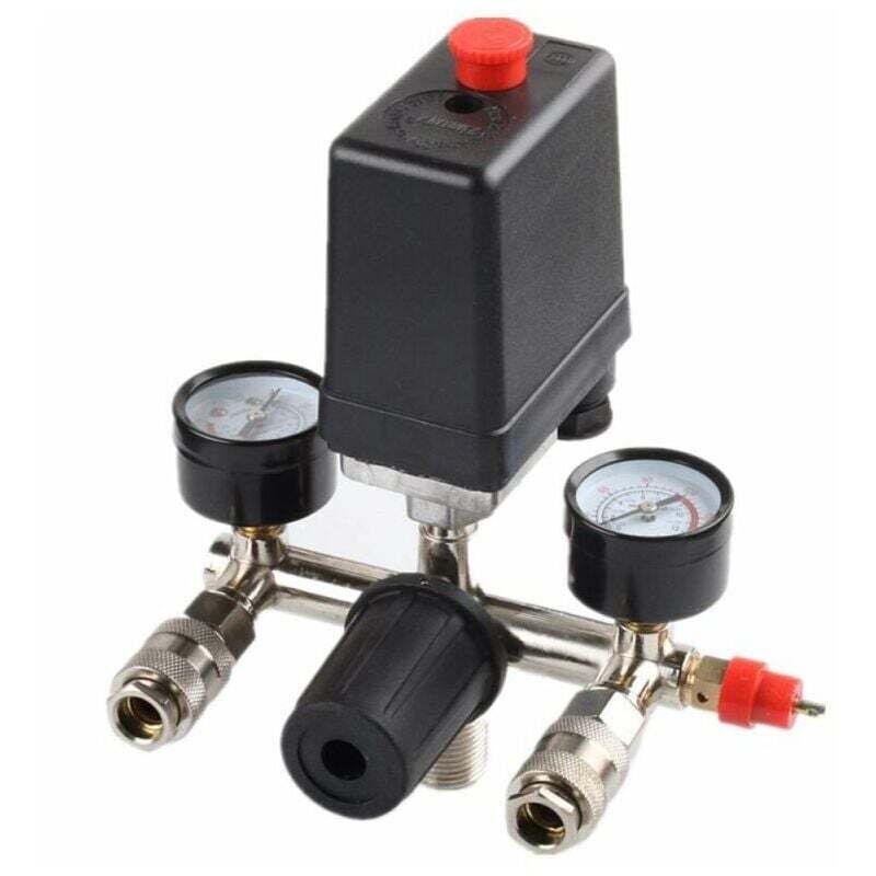 foto del prodotto regolatore di pressione con pressostato per compressore pressostato con 2 display