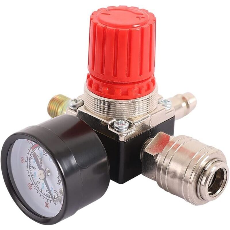 foto del prodotto regolatore di pressione del compressore d aria da 1 4 regolatore di pressione pneumatico, valvola di regolazione della pressione con raccordo 180