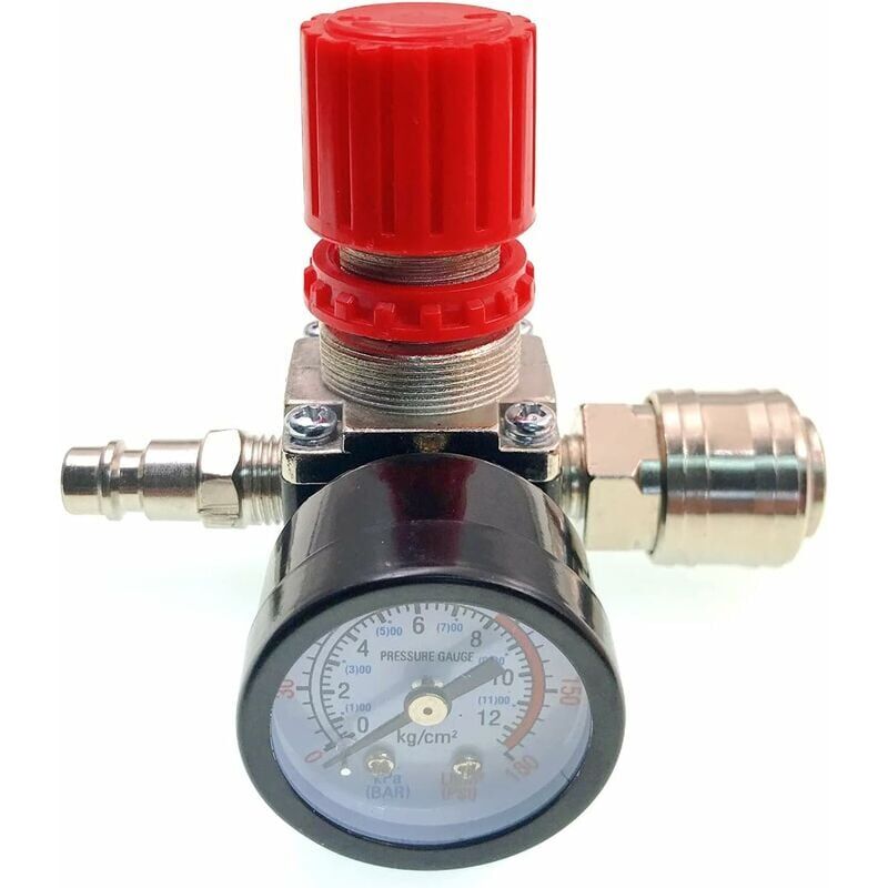 foto del prodotto regolatore di pressione del compressore d aria, valvola di controllo della pressione collegata 120psi 12 bar, regolatore di pressione pneumatico 1 4