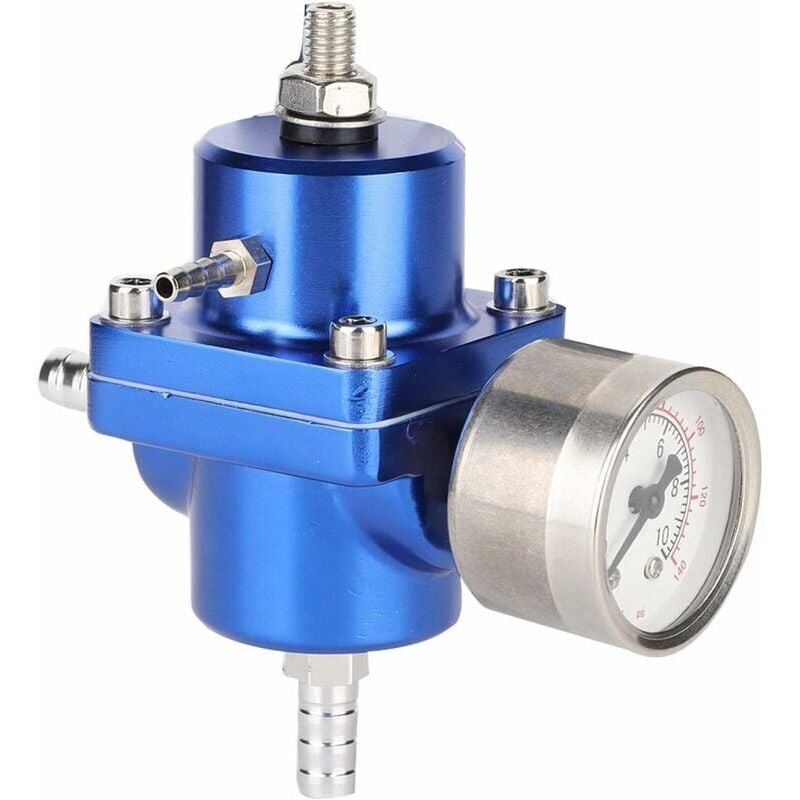 foto del prodotto regolatore di pressione turbo 0 140 psi kit tubo flessibile regolatore di pressione carburante regolabile universale blu 