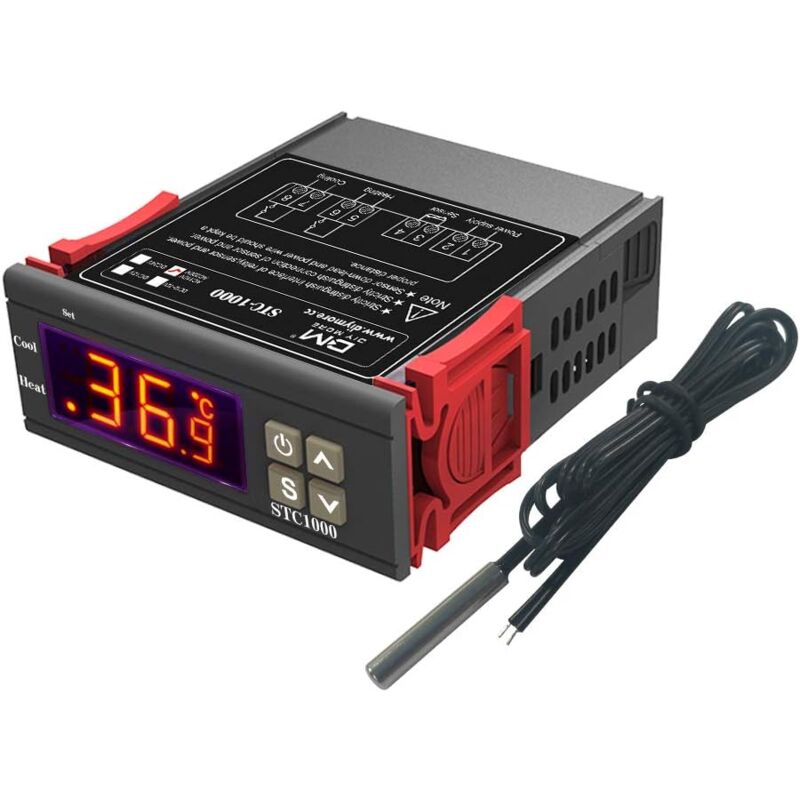 foto del prodotto regolatore di temperatura universale ac 110v 220v stc 1000 con sonda sensore di temperatura 1 pz