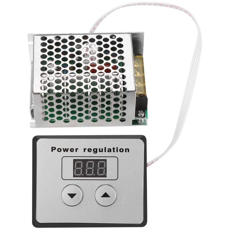 foto del prodotto regolatore di tensione digitale scr fafeicy 4000w ac 220v, termostato regolatore di velocit , con dissipatore di calore ampio e spesso, circuito di