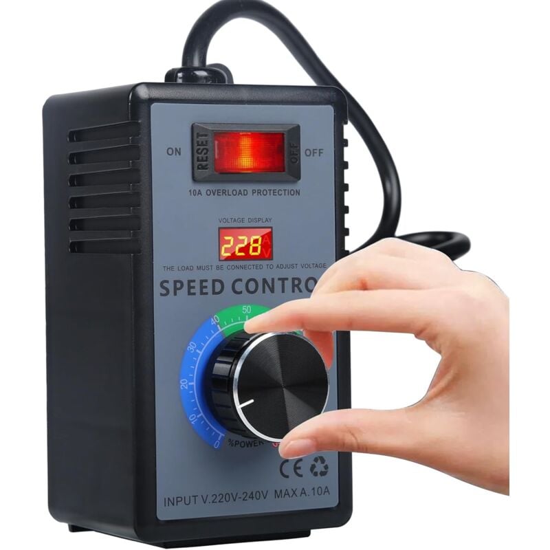 foto del prodotto regolatore di velocità del motore ej.life 220v ac 10a 4000w scr regolatore di tensione elettronico 220v regolatore dimmer termostato regolatore di