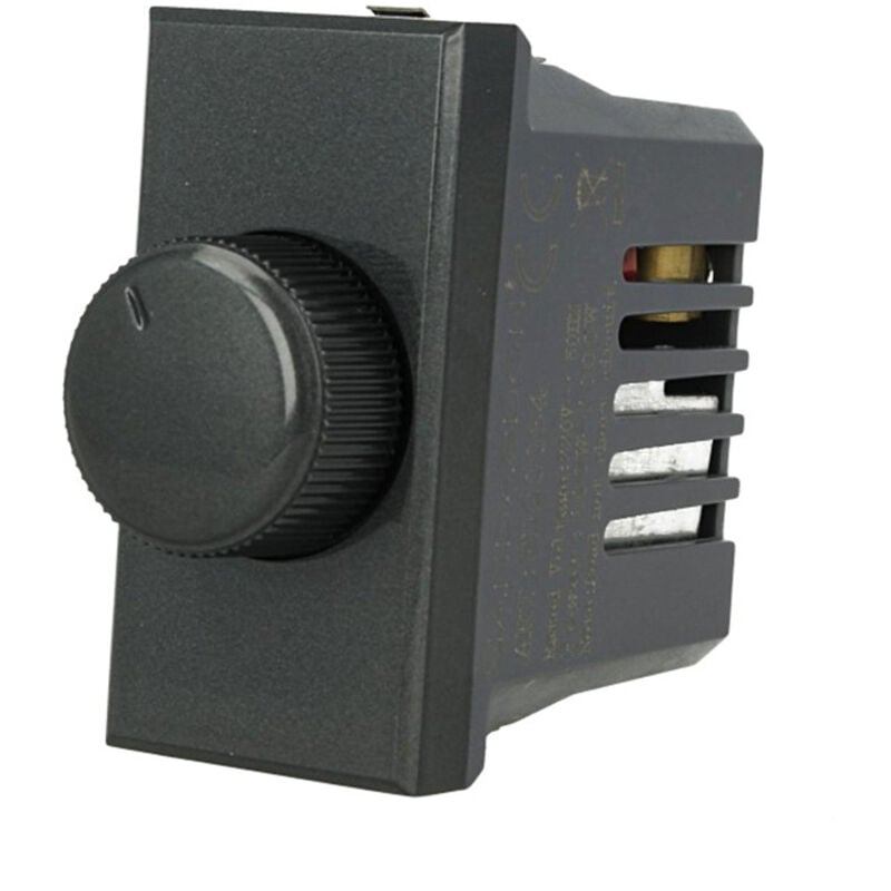 foto del prodotto regolatore dimmer a manopola 220v nero compatibile bticino axolute