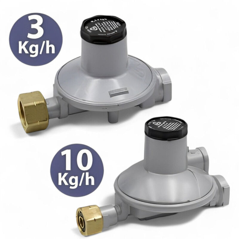 foto del prodotto regolatore gas bassa pressione con codolo con uscita 3 8 f 10 kg