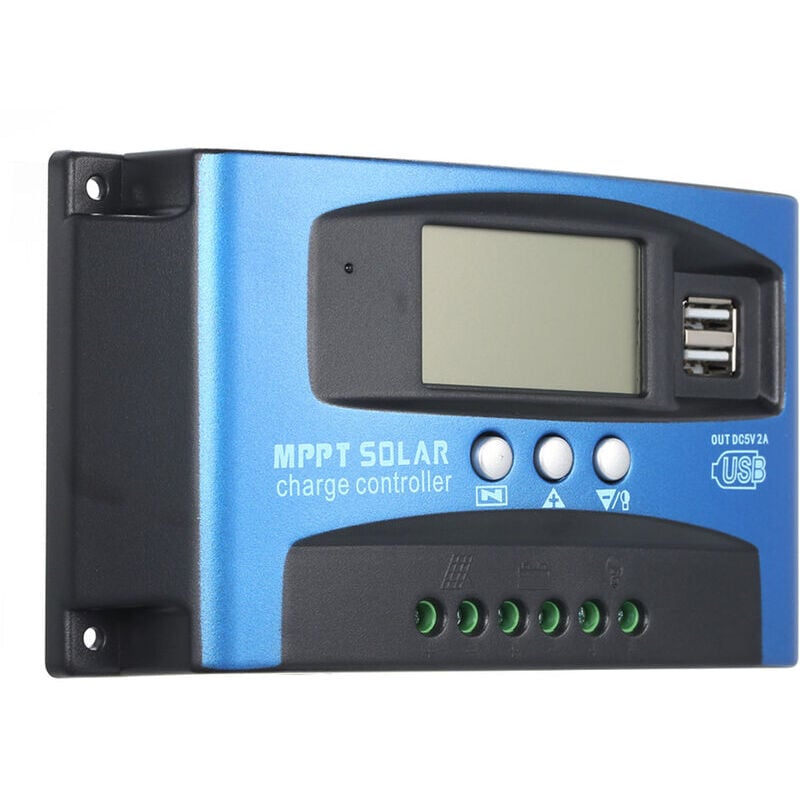 foto del prodotto regolatore solare ed eolico regolatore di carica solare mppt doppio display lcd regolatore automatico di carica per pannello solare a celle solari