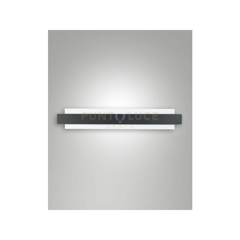 foto del prodotto regolo applique nera a led 3000k 21w 2150 lm dimmerabile in metallo e vetro