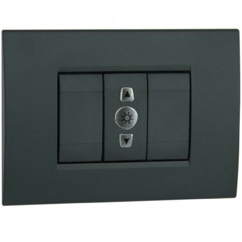 foto del prodotto regolo dimmer da incasso per controllo dell intensita luminosa grigio vemer