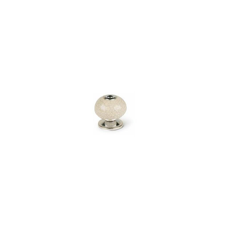 foto del prodotto rei blister con 4 pomelli per mobili tondi porcellana finitura bianca mod.e509 40mm