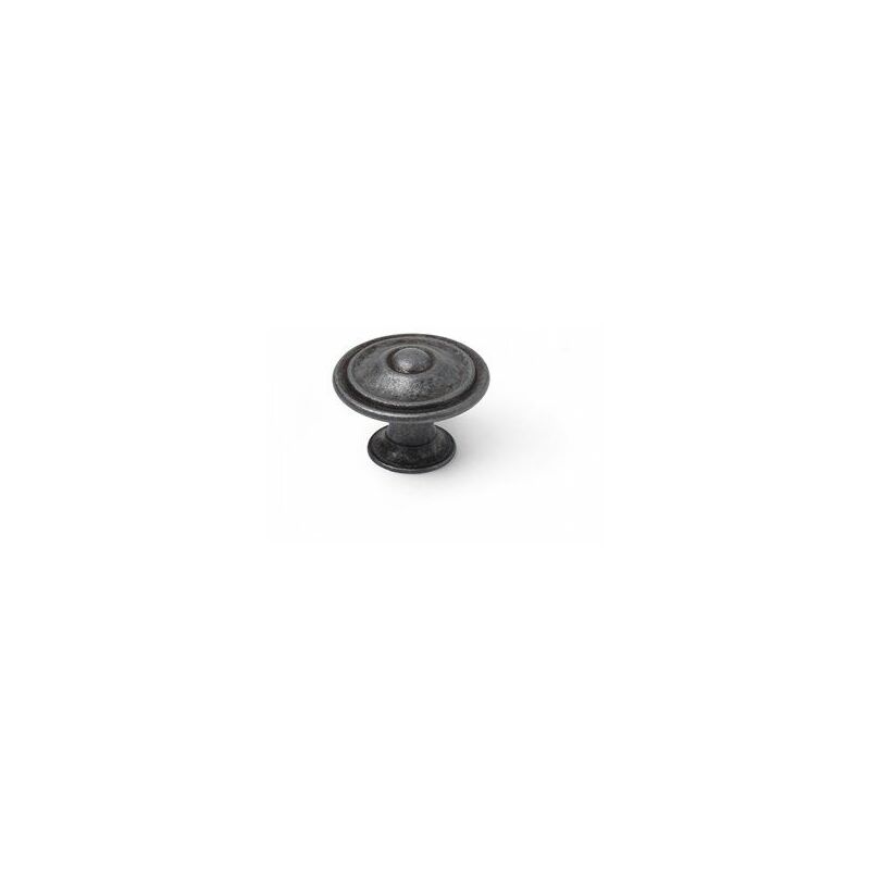 foto del prodotto rei blister da 4 pomelli per mobili tondi in zama finitura argento vecchio mod.3110 35mm