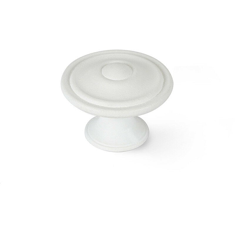 foto del prodotto rei buttoni rotondi arredamento lotto di 4 metallo zamak bianco 35mm stile