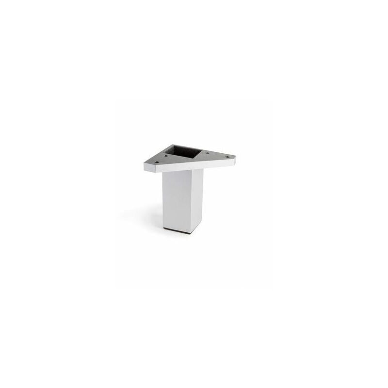 foto del prodotto rei gamba angolare quadrata in abs colore alluminio mod.972. 4,2x4,2x10cm