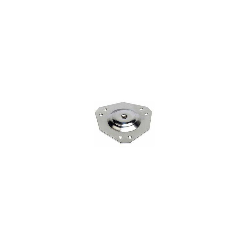 foto del prodotto rei piastra per fissaggio gambe in acciaio finitura cromo lucido mod.410. metrico 10mm
