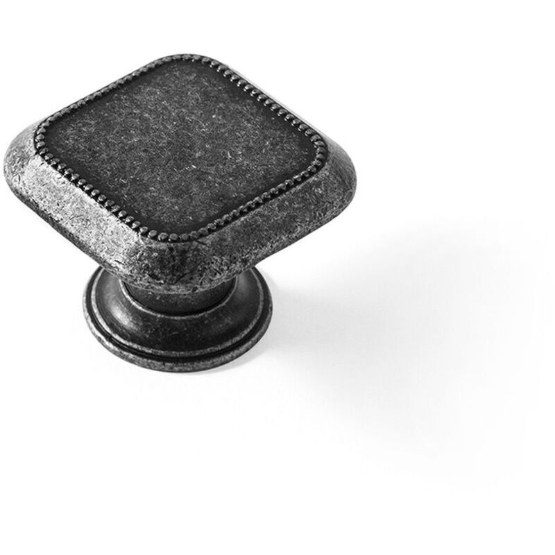 foto del prodotto rei pomo 3120 argentato metallo consumato 30 x 30 mm 4 pezzi