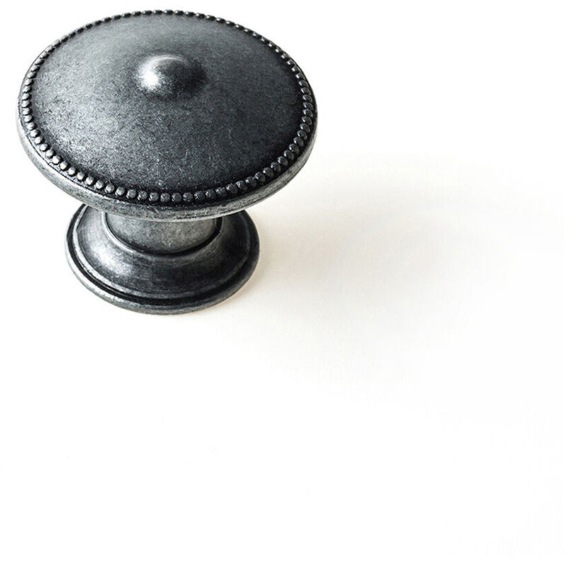 foto del prodotto rei pomo 3121 argentato metallo consumato 30 x 24 mm 4 pezzi
