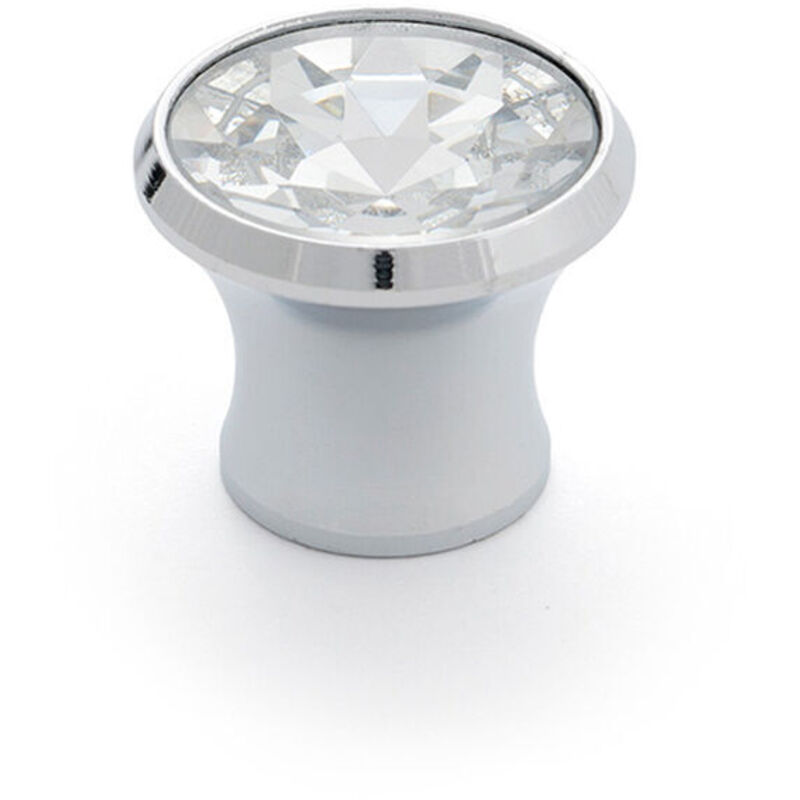 foto del prodotto rei pomo 943 alluminio cristallo 27 x 23 mm 4 pezzi