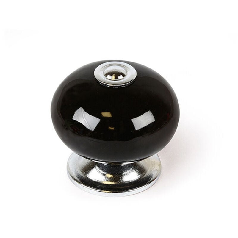 foto del prodotto rei pomo e517 nero metallo 40 x 36 mm 4 pezzi