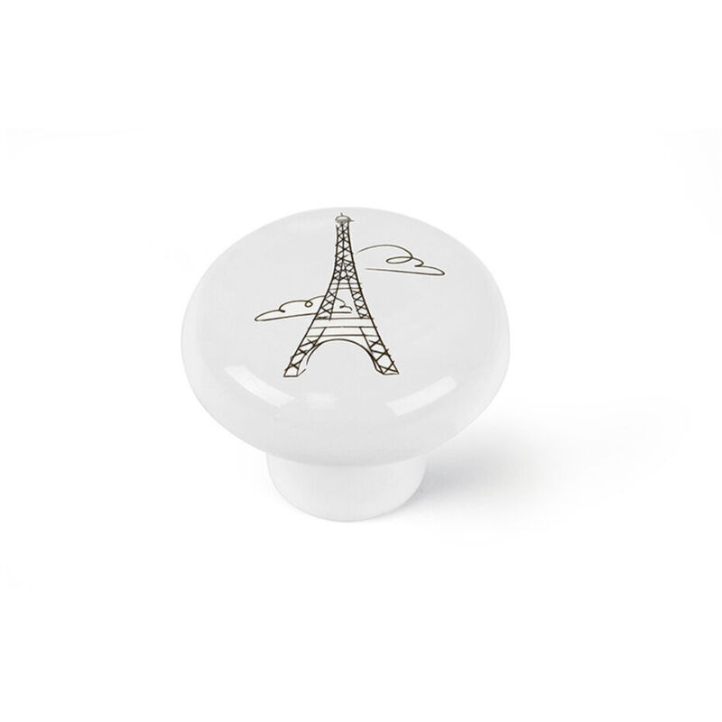 foto del prodotto rei pomo e816 bianco porcellana illustrato 40 x 31 mm 4 pezzi